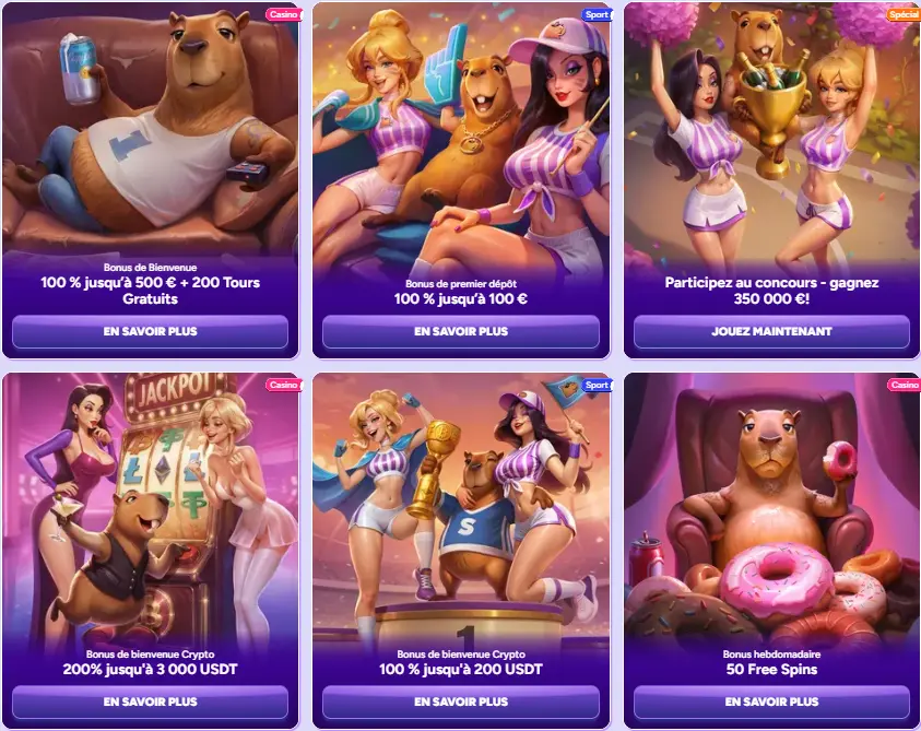Promotions Spinbara Casino — bonus de bienvenue, rechargements, cashback et campagnes récurrentes